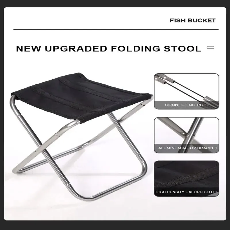 folding chair Portable Folding Fishing Chair Picnic Camping Stool Folding Small Stool Outdoor Aluminiun Alloy Fishing Chair