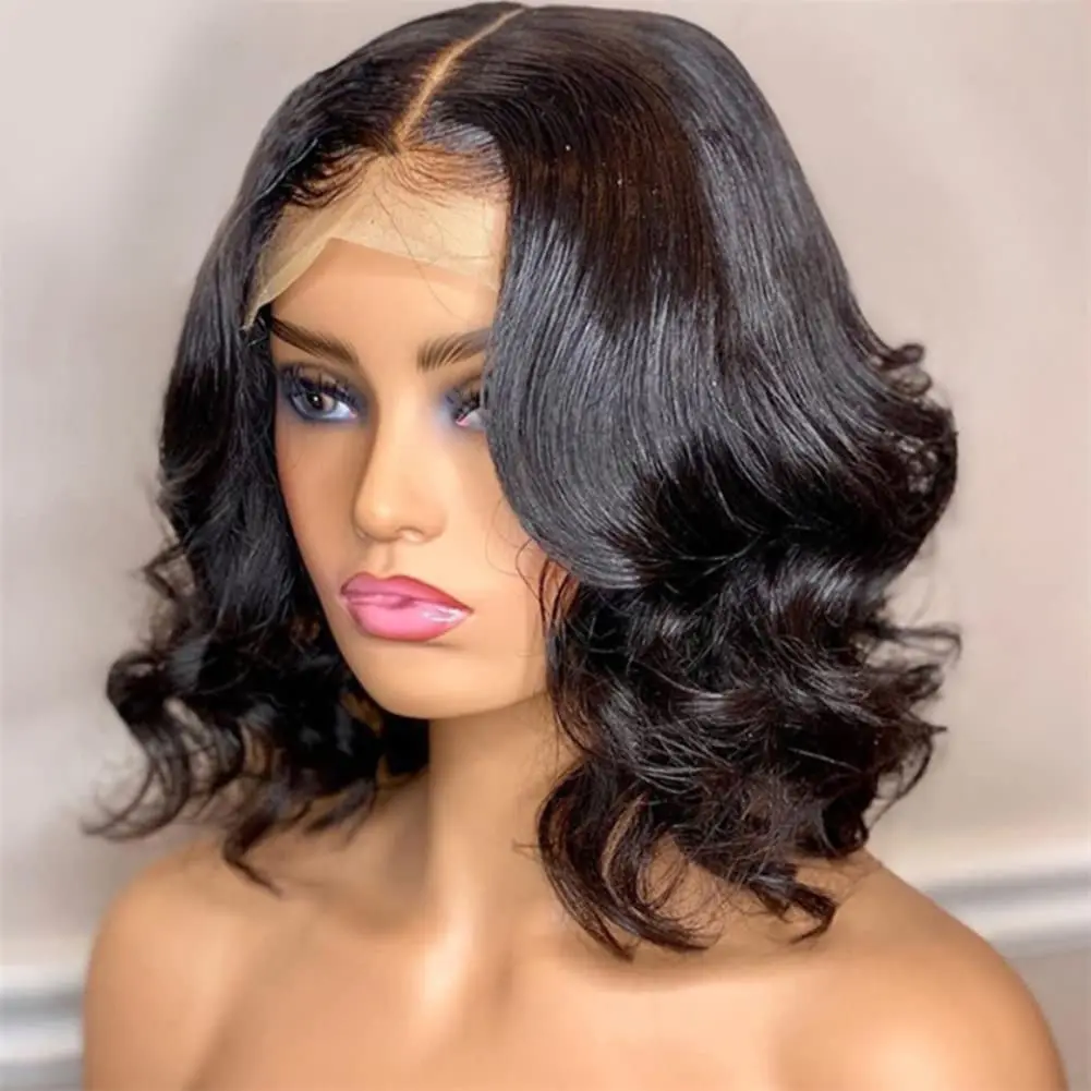 Loose Wave 5x5 Silk Base Full Lace Human Hair Wig Brazilian Remy Hair Short Pre Plucked Silk Top Full Lace Wig With Baby Hair 3
