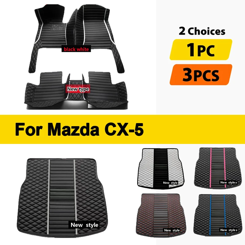 

Car Floor Mats For Mazda CX-5 CX5 KF 2017~2023 Leather Luxury Mat Rugs Carpet Full Set Auto Interior Parts Car Accessories 2018