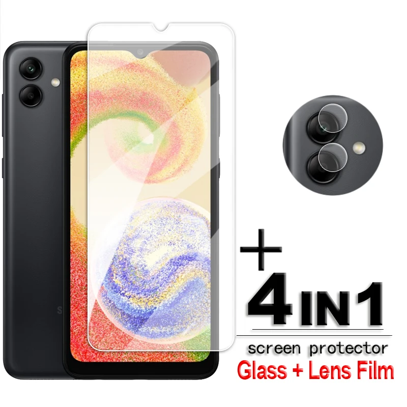For Samsung Galaxy A04 Glass For Samsung A04 Tempered Glass 6.5 inch Transparent HD Screen Protector For Galaxy A04 9H Lens Flim for oppo reno7 z 5g glass for reno8 reno 7 lite tempered glass 6 43 inch transparent hd screen protector reno8 reno7 z lens flim