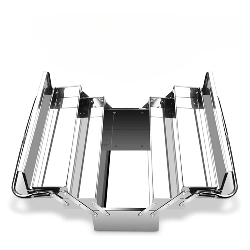 Three-Layer Folding Thickening Toolbox Stainless Steel Multi-Function Toolbox Industrial Portable Hardware Storage Household 5