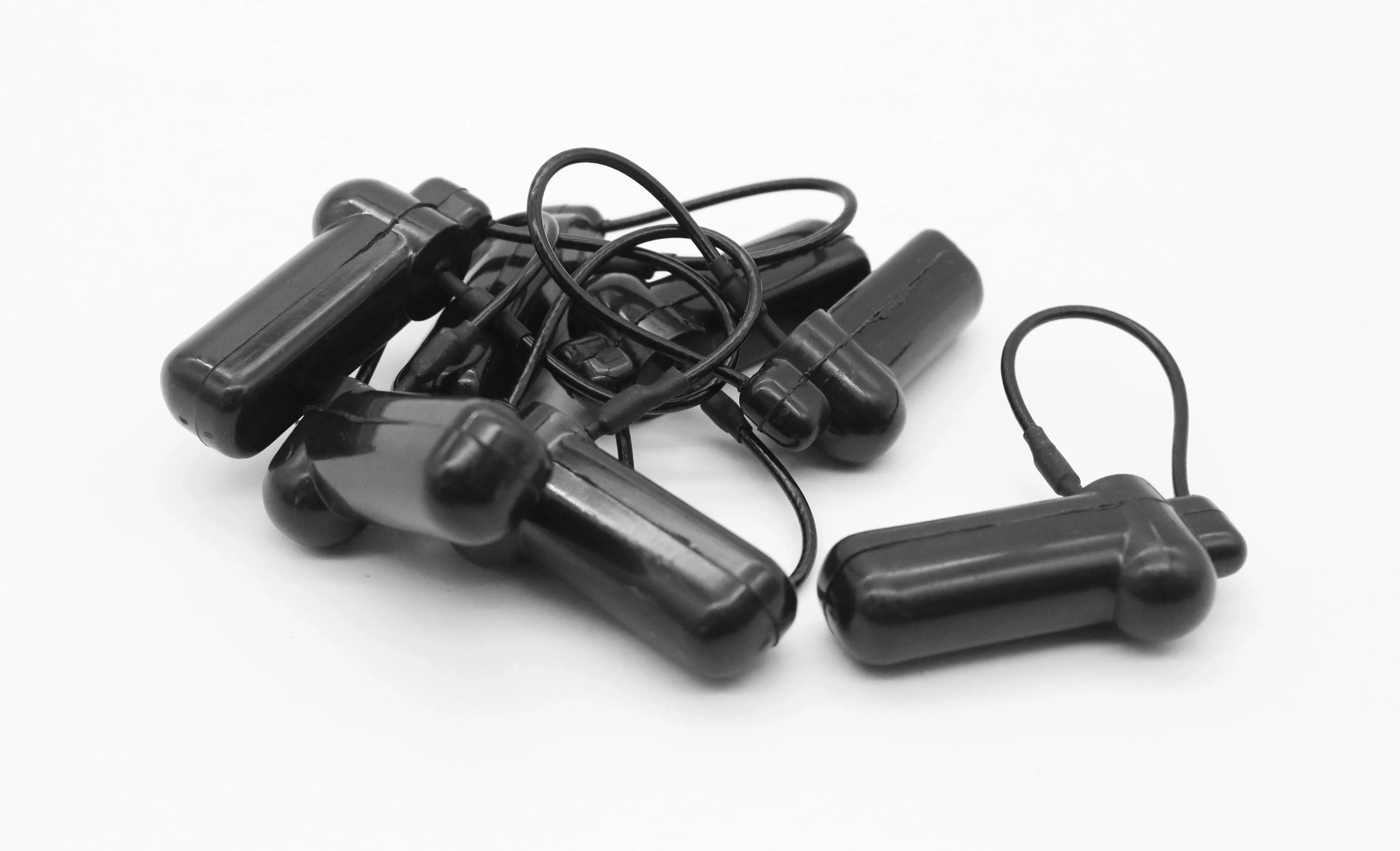 Security Tag 100 pcs steel wire lanyard for Clothing RF 8.2 MHz EAS hard tag for store Black ABS material reusable