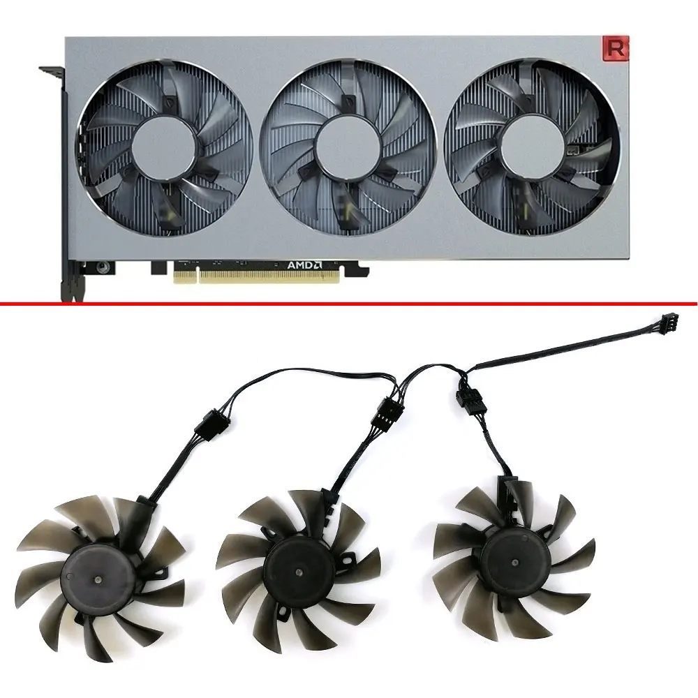 75Mm 4Pin Double Roller Balls Fai Da Te Fd7010H12S Ventola Di Raffreddamento Muslimex Amd Rx Radeon Vii Gpu Fan Per Xfx Asus Msi Rx Radeon Vii Fan