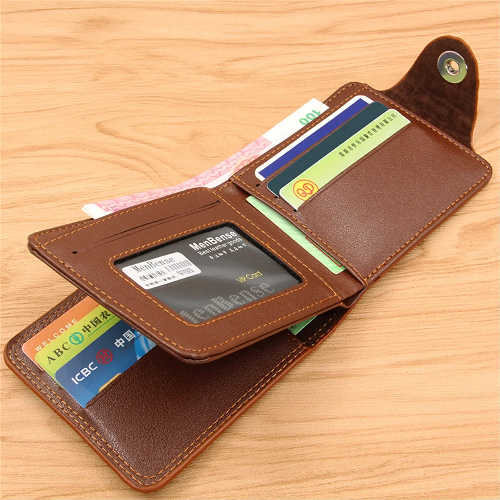 Mens Wallet Leather Genuine Short Purse Billetera Hombre Men Wallets Vintage Style Hombre Crocodile Alligato Portemonne 3