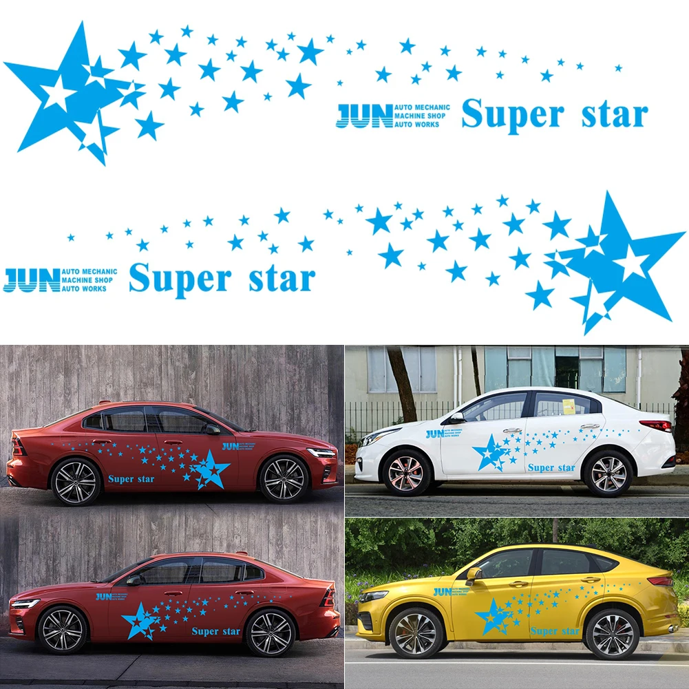 

1Pair Universal Car Sticker Fashion Star Patterns Car PVC Body Sticker Waterproof Car Decal Auto Exterior Accessories