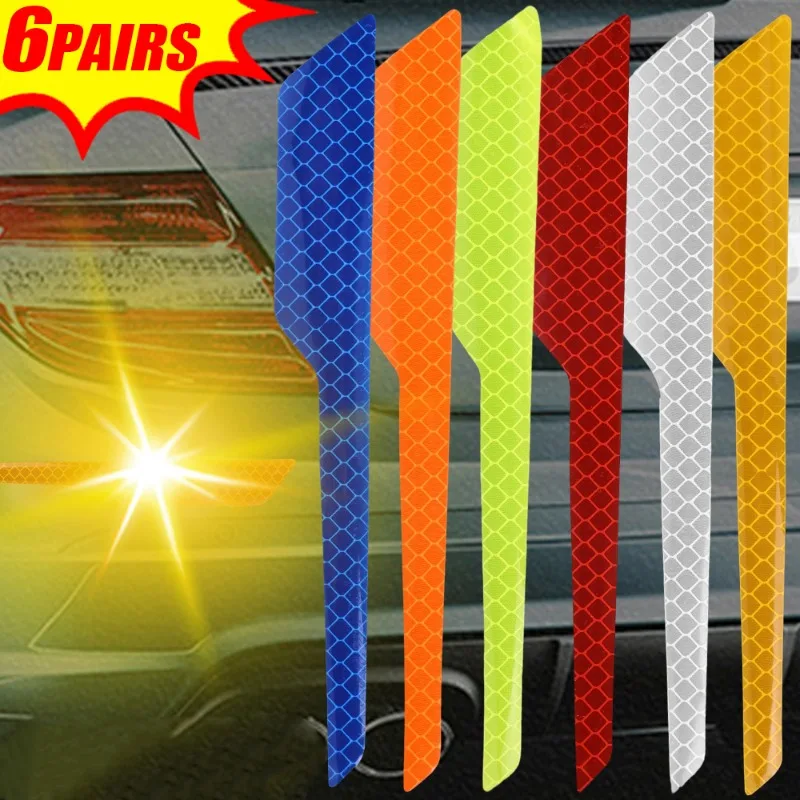 

Car Reflective Warning Stickers Auto Body Front Rear Bumpers Reflective Strips Helmet Reflector Car Scratch Decoration Decal