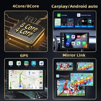 Podofo 2Din AI Audio de voiture vocale pour Toyota Yaris 2012 lecteur multimédia Qualcomm Carplay Android Auto WIFI 4G GPS RDS autoradio 3