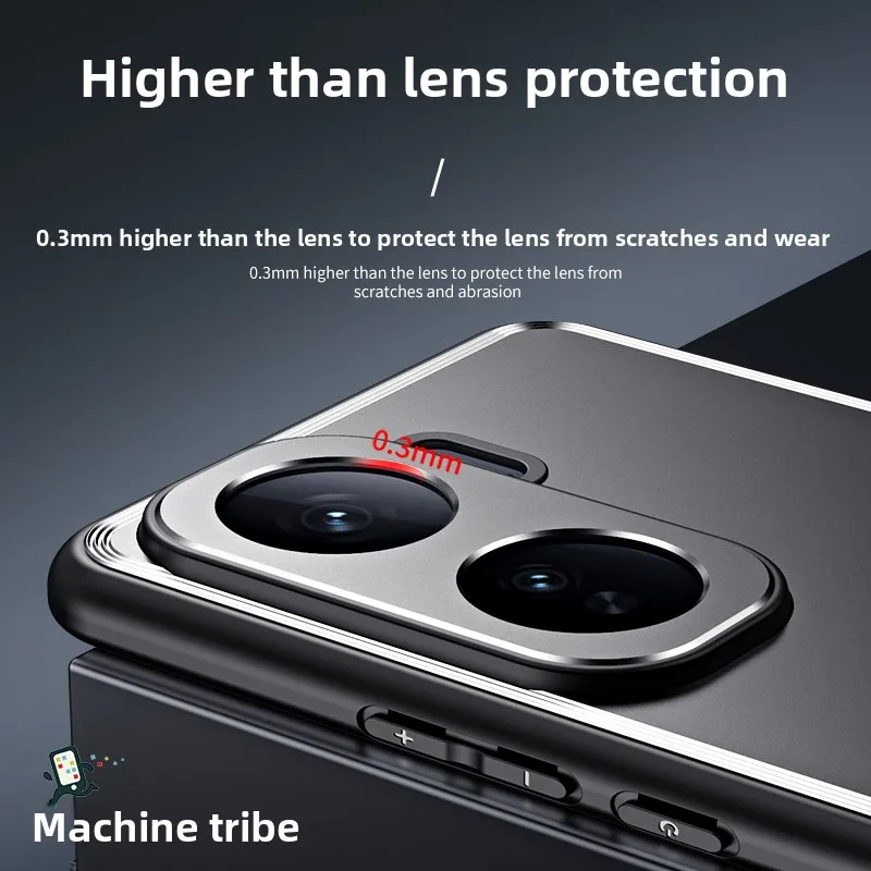 Luxury Anti-Fall Matte Hard Back Case with Camera Protection and Shockproof Design