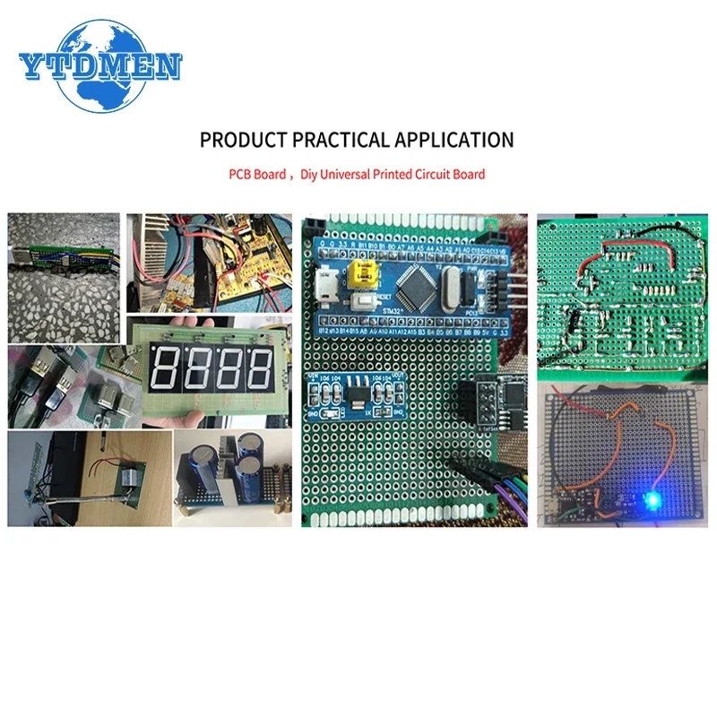 5PCS PCB Prototype Board 9x15 2x8 3x7 4x6 5x7 6x8 7x9 8x12 10x10 10x15cm Green Single Sided Printed Circuit Board DIY Universal