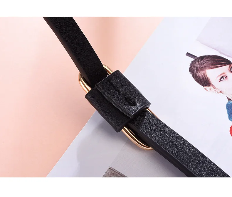 Simple Thin Belts for Women Summer Dress Belt Lightweight 110cm Long Solid Color PU Band Belts