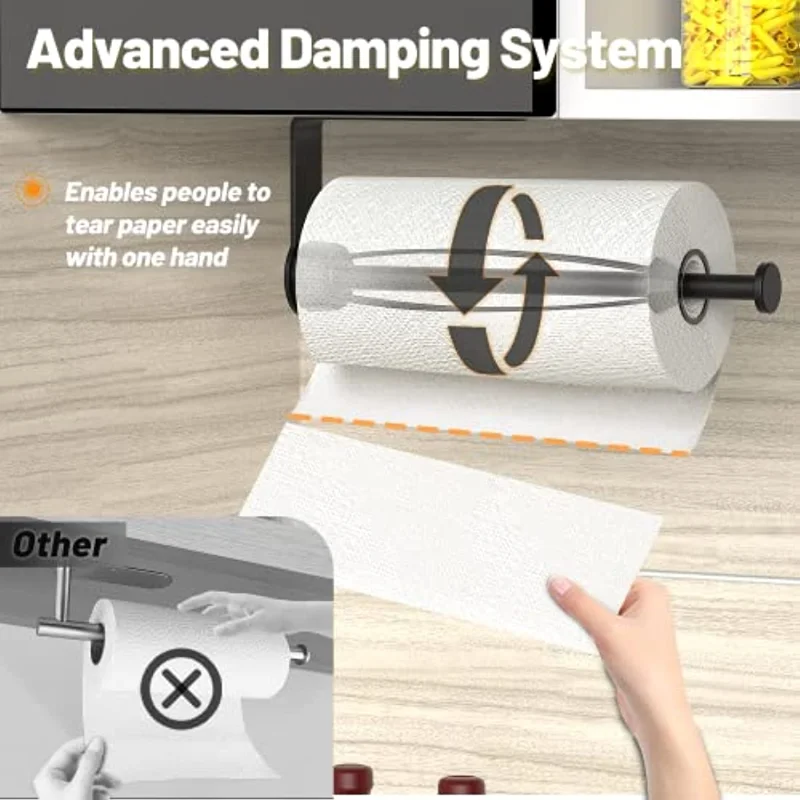 Wall Mount Toilet Paper Holder Roll Paper Towel Holder Single Hand Operate Bathroom Accessories