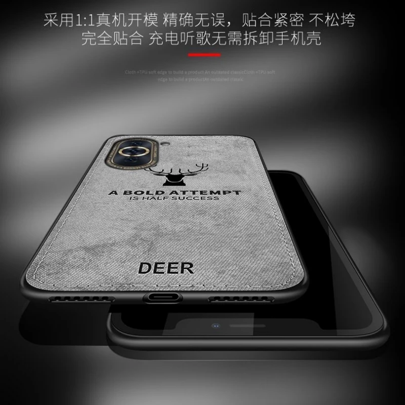 Luxury PU Woven Fabric Phone Case with Shockproof Silicone Bumper