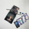 (Free Bag)1pc 29x29In Altar Tarot Card Tablecloth Divination Tree of Life Tarot Tablecloth  Playing Card Mat Velvet Tarots Bag 3