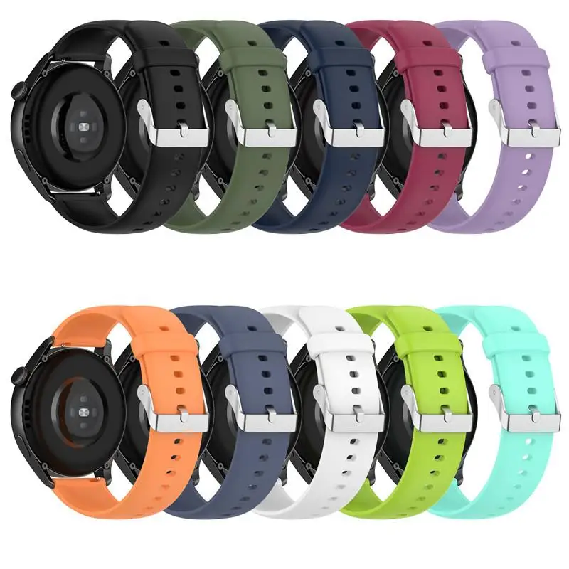 

20/22mm strap For Samsung Galaxy watch 3 45mm Gear S3/sport Silicone bracelet band 46mm/42mm/Active 2 Huawei wtach GT 2/2e/pro