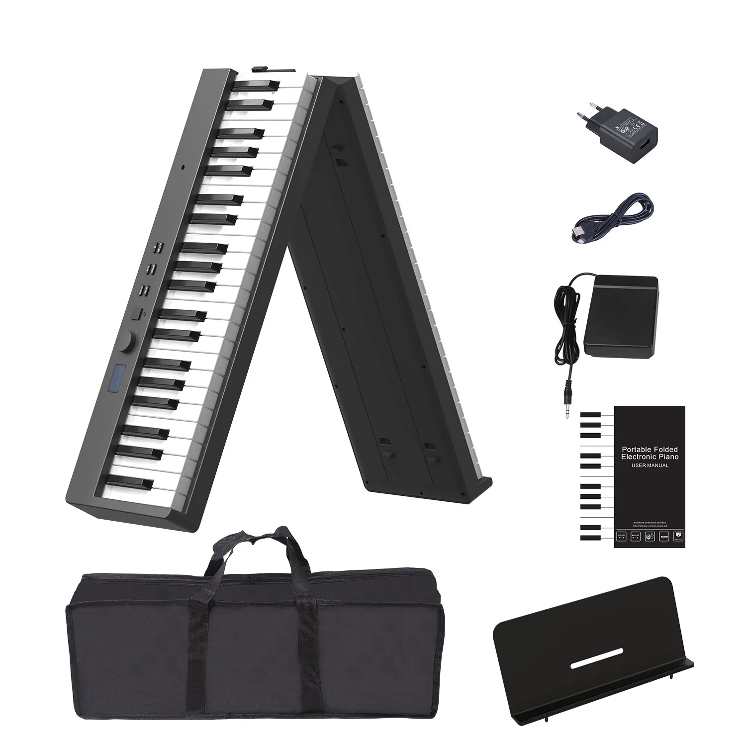 Mididplus Teclado Controlador MIDI USB Portátil 88 Teclas Semi-Pesadas