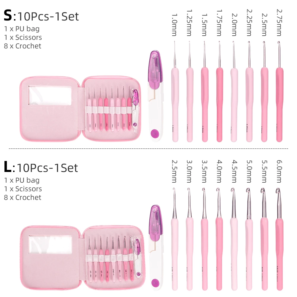 Set 4 Uncinetti Ergonomici Con Manico In Silicone - Per Principianti E Esperte - Foto 8