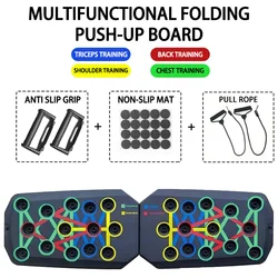 Multifunctional Portable Push-Up Training Board for Chest and Abdominal Muscle Workouts (Board-Pull rope)