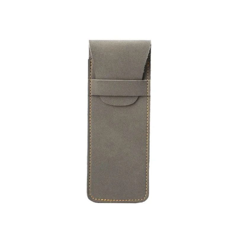 Vintage Leather Pen Sleeve - Compact Organizer for Office, Travel & Home