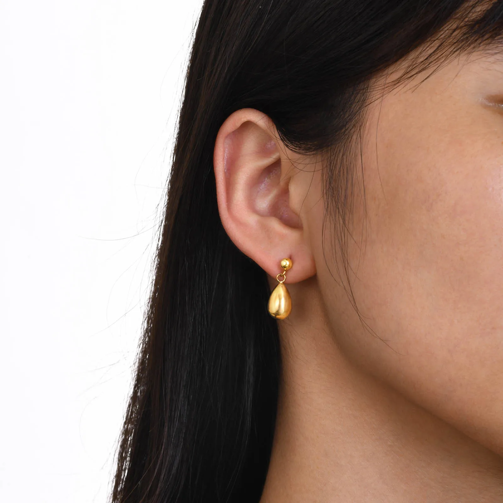 Mochity Boucles D'oreilles Flocon De Neige - Acier Inoxydable 316L Hypoallergénique, Plaqué Or/argent/noir/or Rose - Pour Homme Et Femme - Diamètre 7.6 Mm