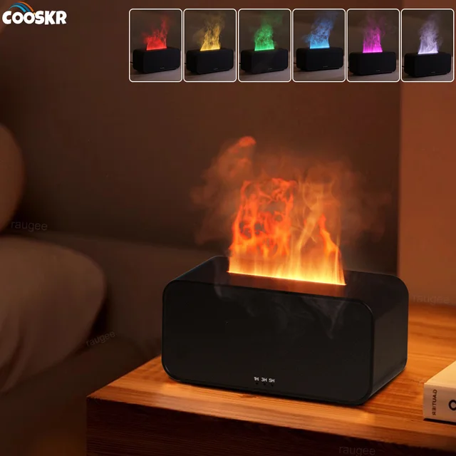 Air Aroma Humidifier Diffuser Essential Oils Humidifiers Mini Flame Automatic Fragrance Diffuser Home Humidifier With LED Light 1