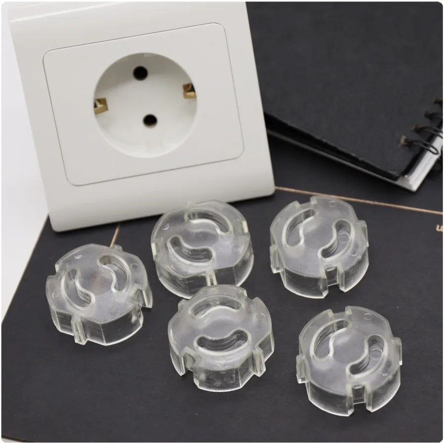 EU Power Baby Care Electrical Safety Socket Protection Cover Guard Children Anti Electric Shock Rotate Protectors 10pcs