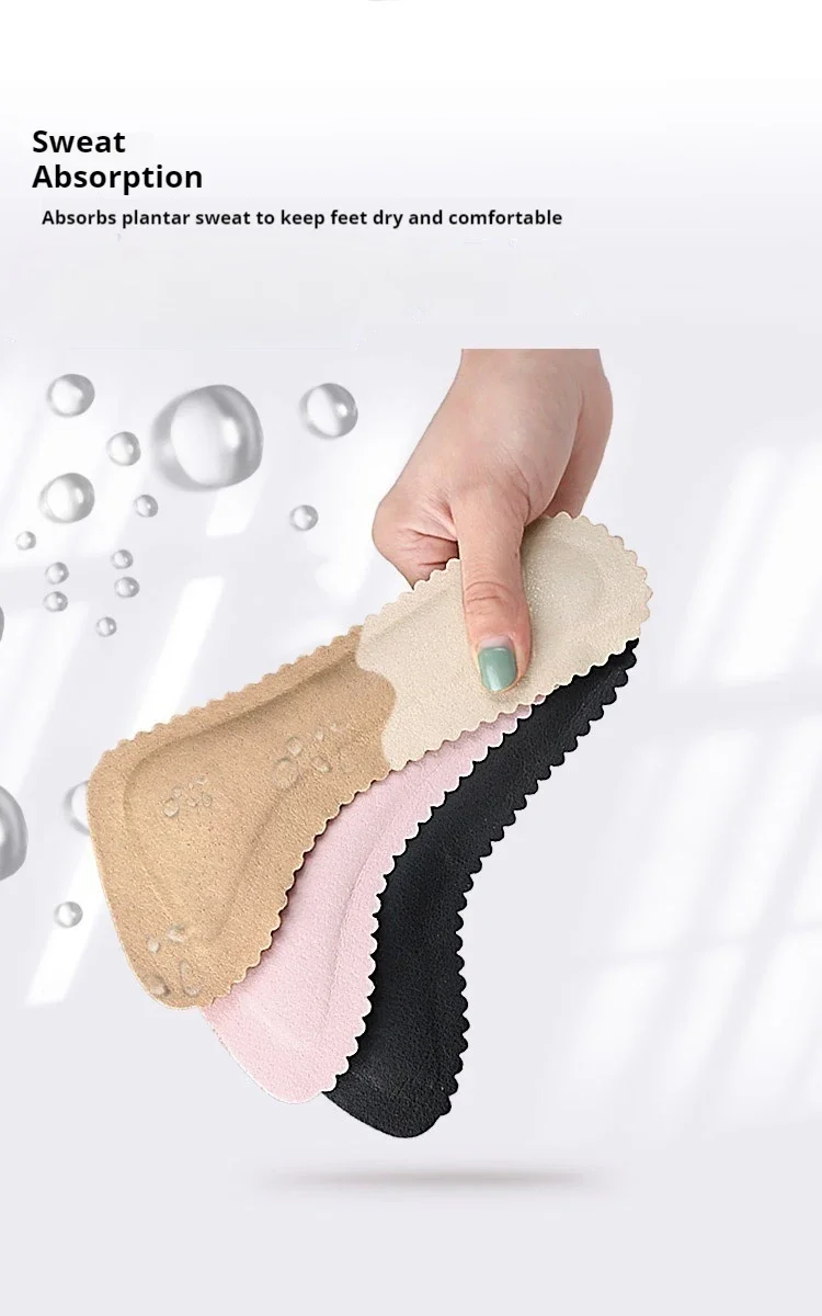 1 Paar/3 Paar/5 Paar Anti-Rutsch-Einlegesohlen für Damen mit hohen Absätzen, Sommer-Sandalen-Einlegesohlen, weiche und bequeme Einlegesohle, selbstklebende Sohle – Detail 5