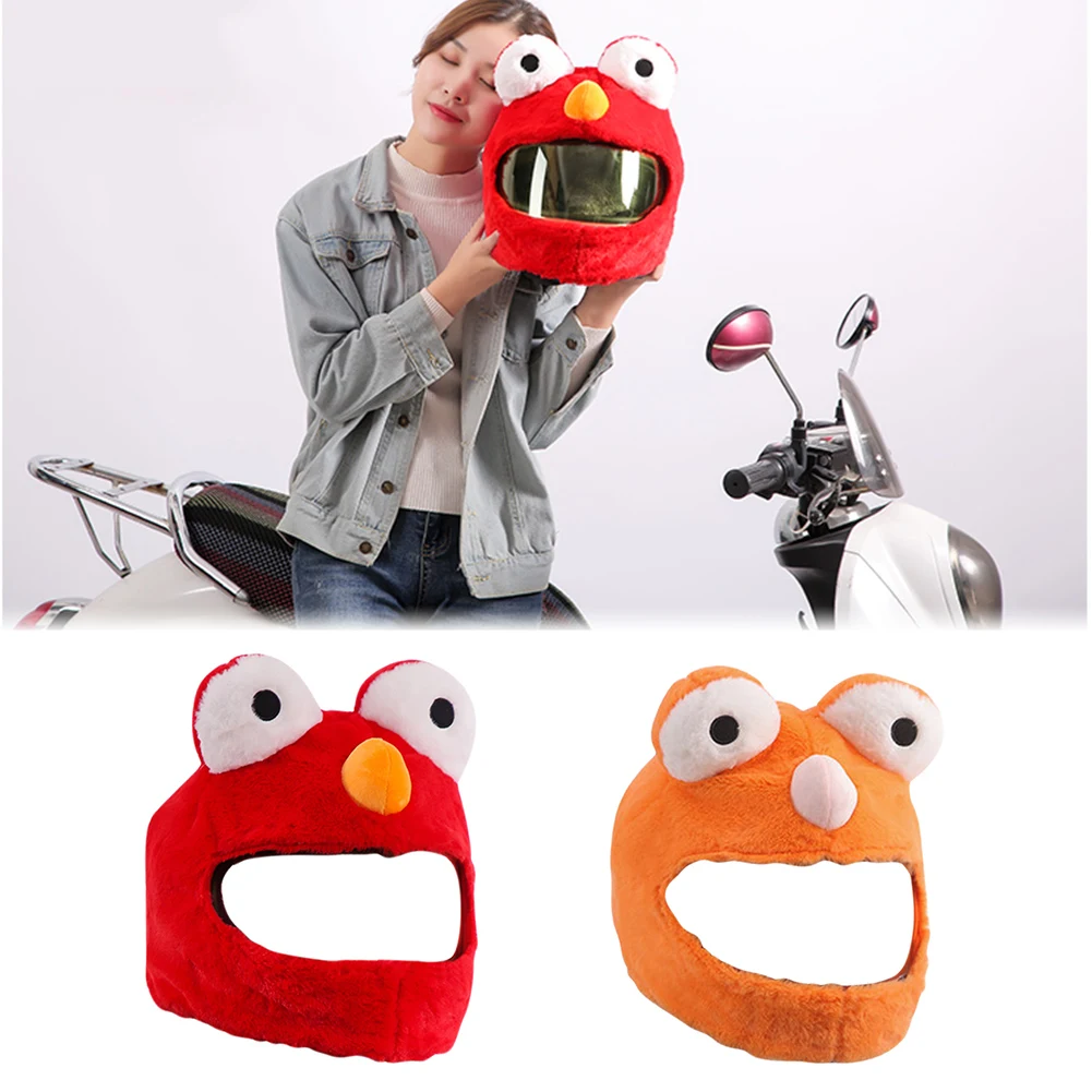 Motorcycle Helmet Cover Innovative Cartoon Plush For Outdoor Fun Pe&rsonalized Riding Motorcycle Scooter Headgear Accessories