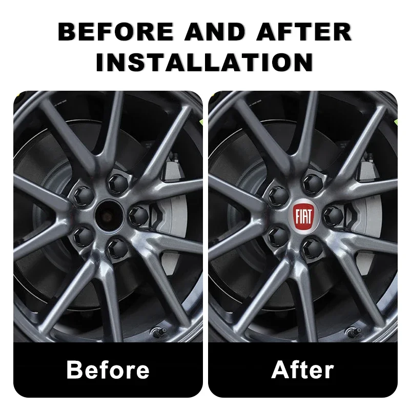 56mm 알루미늄 합금 자동차 휠 센터 데칼 허브 스티커 피아트 티포 비아지오 500 푼토 124 125 500 브라보 스틸로 판다 아바스용