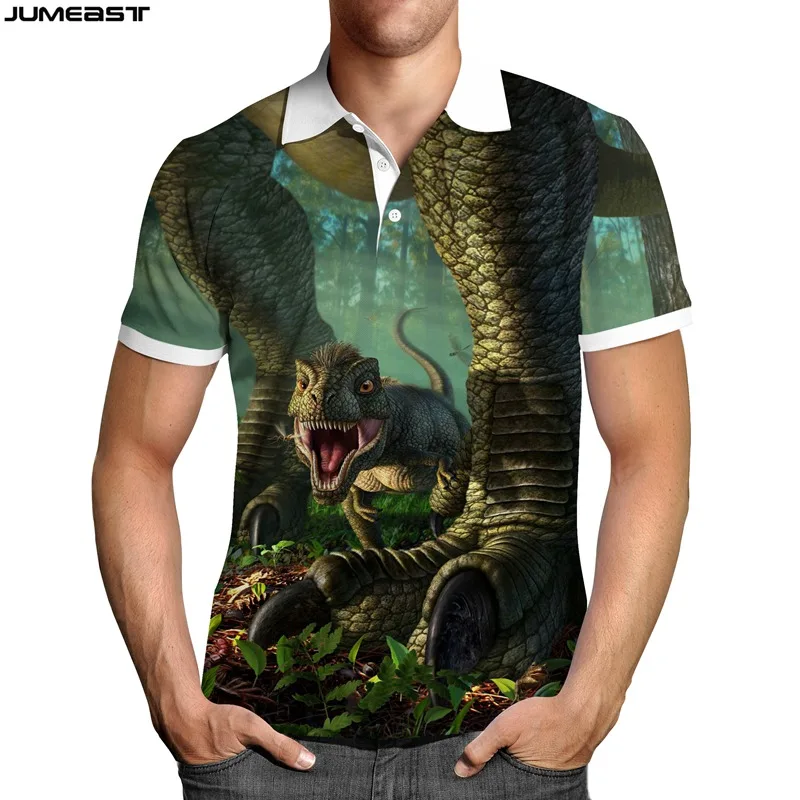 

Jumeast Y2k Men Women 3D Printed Sweatshirt Hip Hop Animal Dinosaur Fashion Polo T Shirt Sport Pullover Tops Tees