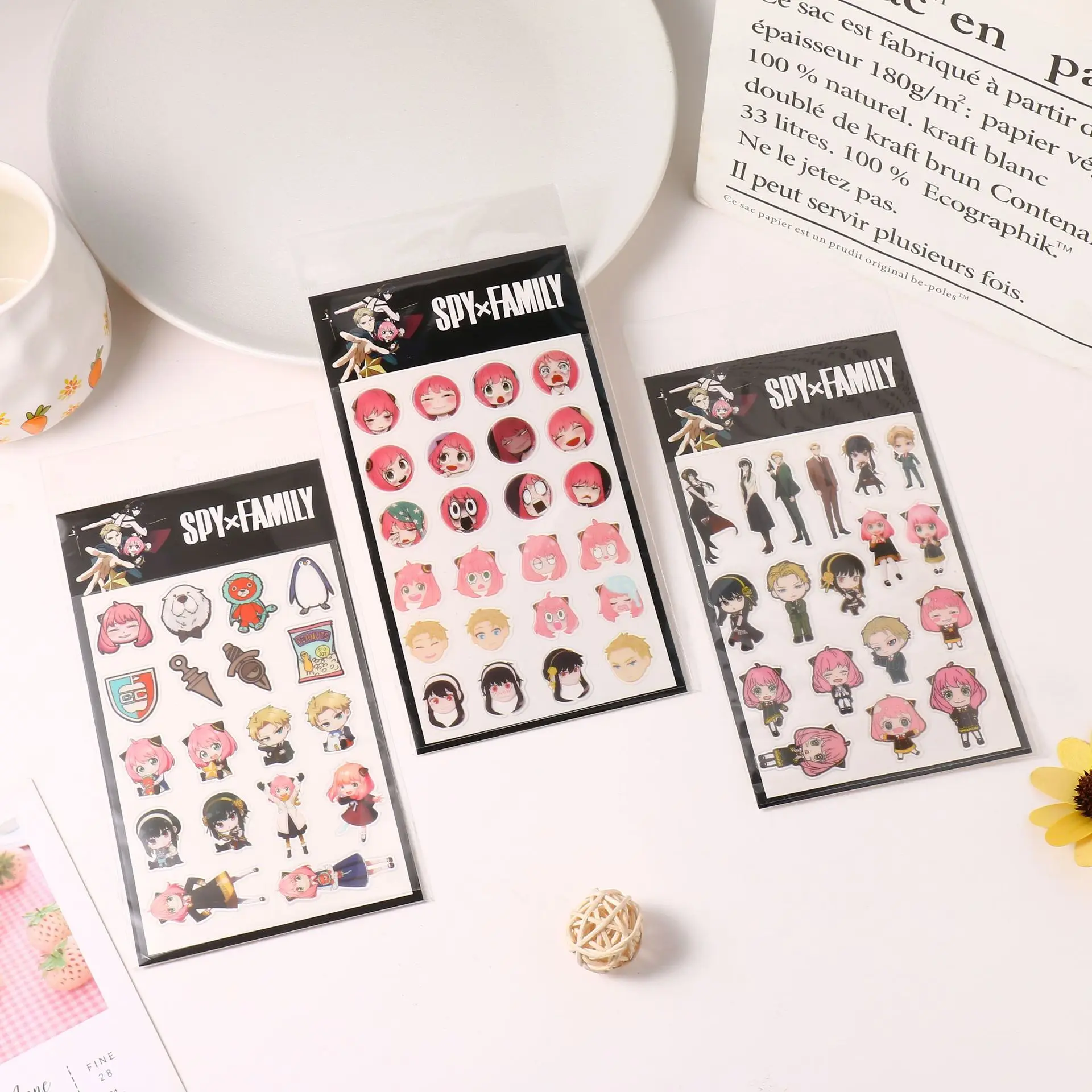 

Cartoon Cute Anime SPY×FAMILY Anya Forger Yor Forger Loid Forger Cosplay Transparent Sticker PVC Creative Stickers
