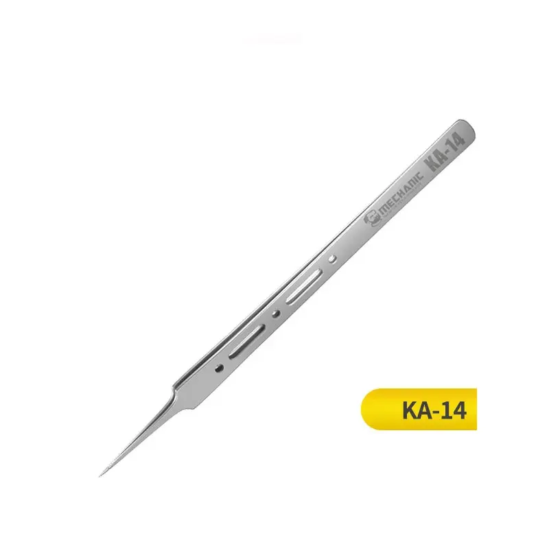 Mechanic KA-14 Micron Extra Tip Tweezers the tip can reach 0.01mm can easily clip 0.008mm fly wire for Electronic Repair
