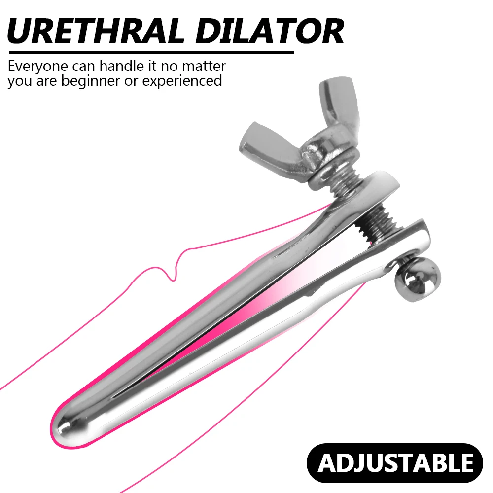 Adjustable Size Urethral Dilator Penis Plug Insert Sounding Rods for Men