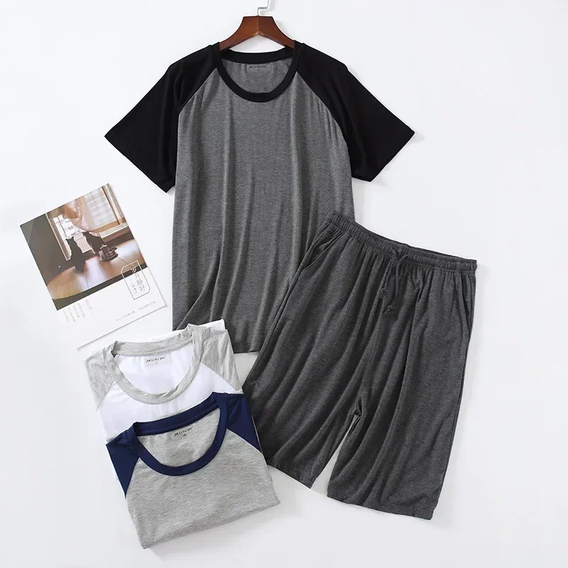 Modal Pijamas for Mens Thin Loose Short-sleeved Shorts Summer Can Be Worn Outside Sportswear Suit Pijama Mens Sleepwear Clothes