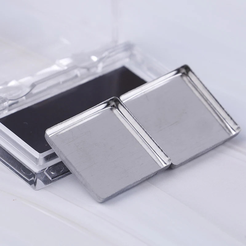 2 Grids pots empty magnetic eyeshadow pigment aluminum palette tin pans makeup 3