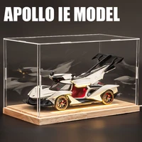 Simulation 1/24 Apollo IE Supercar Model With Sound Light Toy Vehicle Children Boy Birthday Gift Collection Miniature Voiture 1