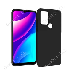 Durable Shockproof Silicone TPU Back Cover with Anti-Fall Protection for TCL 30 SE (Black)