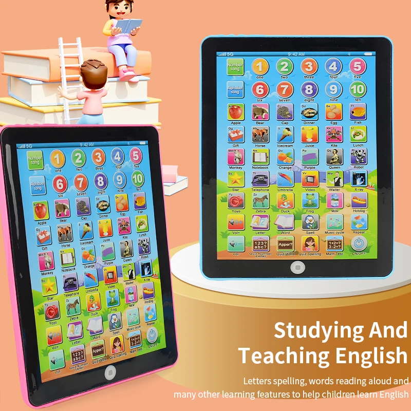 Kids Learning Pad/Tablet Interactive Toddler Toys with Words Numbers Alphabets Music Electronic Educational Toy for Preschool, learning toys,kids tablet