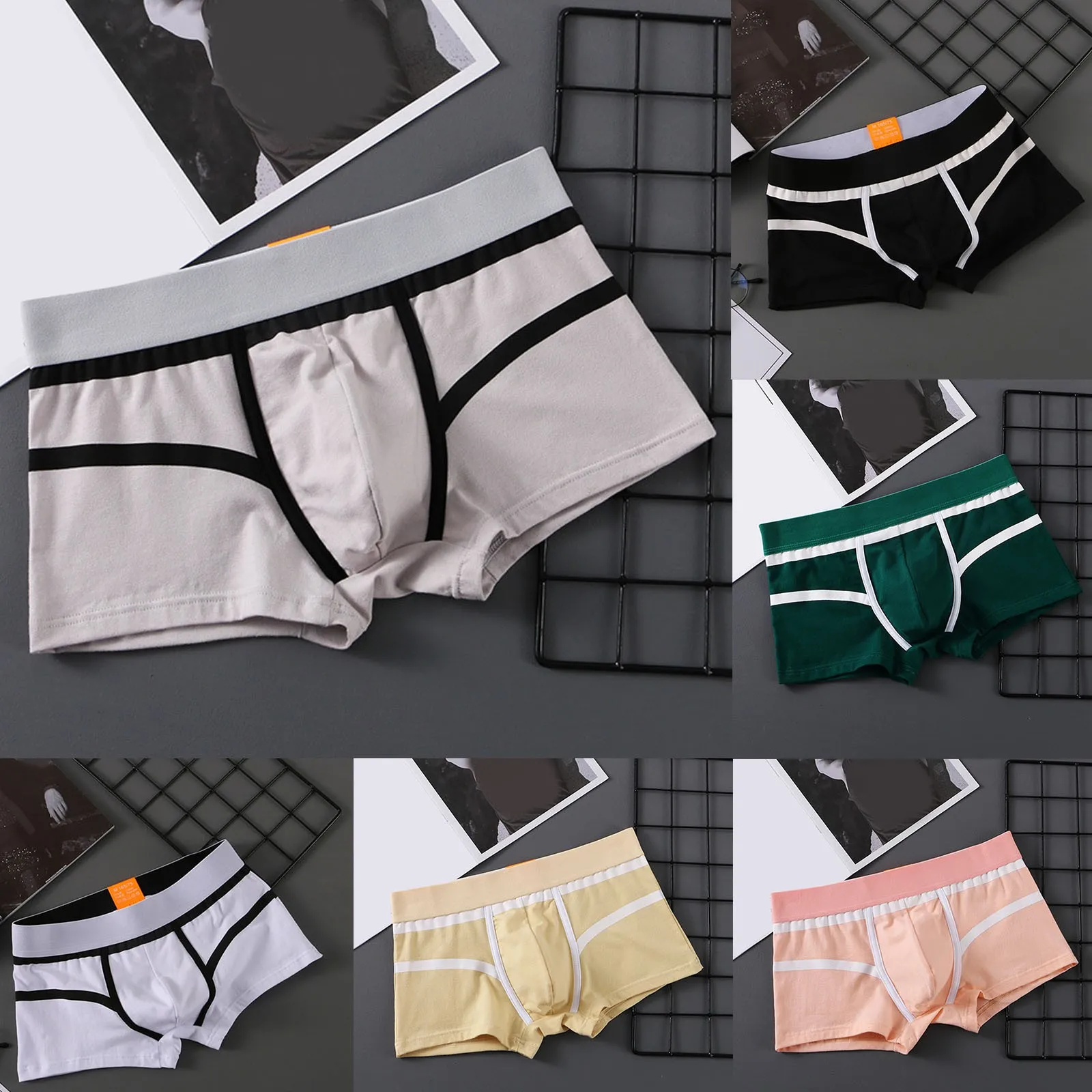 

Men'S Boxershorts Breathable Shorts Boyshorts Knickers Bodybuilding Comfort Bodycon Underware High-Quality Intimate Gym Calzones