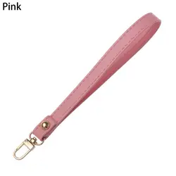 Waterproof PU Leather Convertible Handbag Strap with Key Holder (Pink)