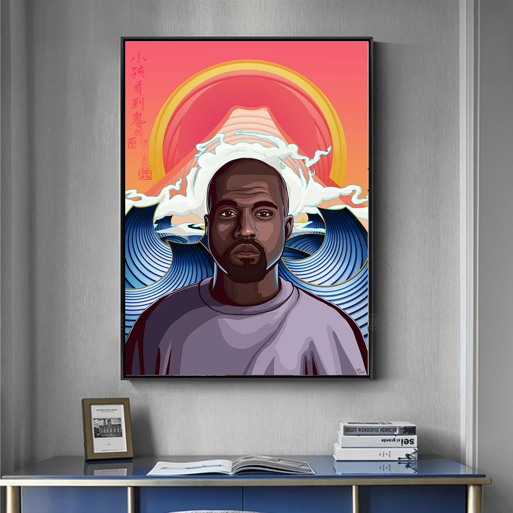 Hip Hop Rapper Portrait Canvas Paintings On The Wall Art Posters And