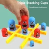 Tic Tac Toe Funny Table Board Games Family Party Game Big Eating Small Chess Puzzle Toys Parent-child Interactive Toys for Kids 4