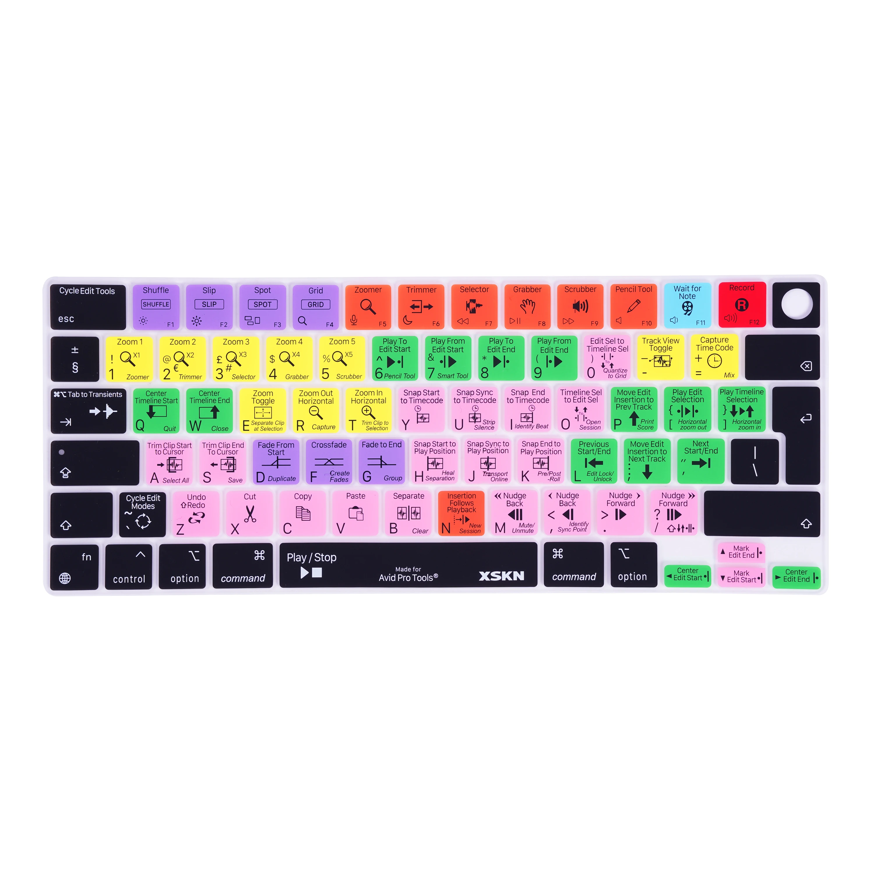 Xskn Avid Pro Tools Tasti Di Scelta Rapida Cover Per Tastiera In Silicone Ultra Sottile Per Macbook Pro 2021 2023-14.2 Macbook Pro 16.2 M2 M3 Pro Max