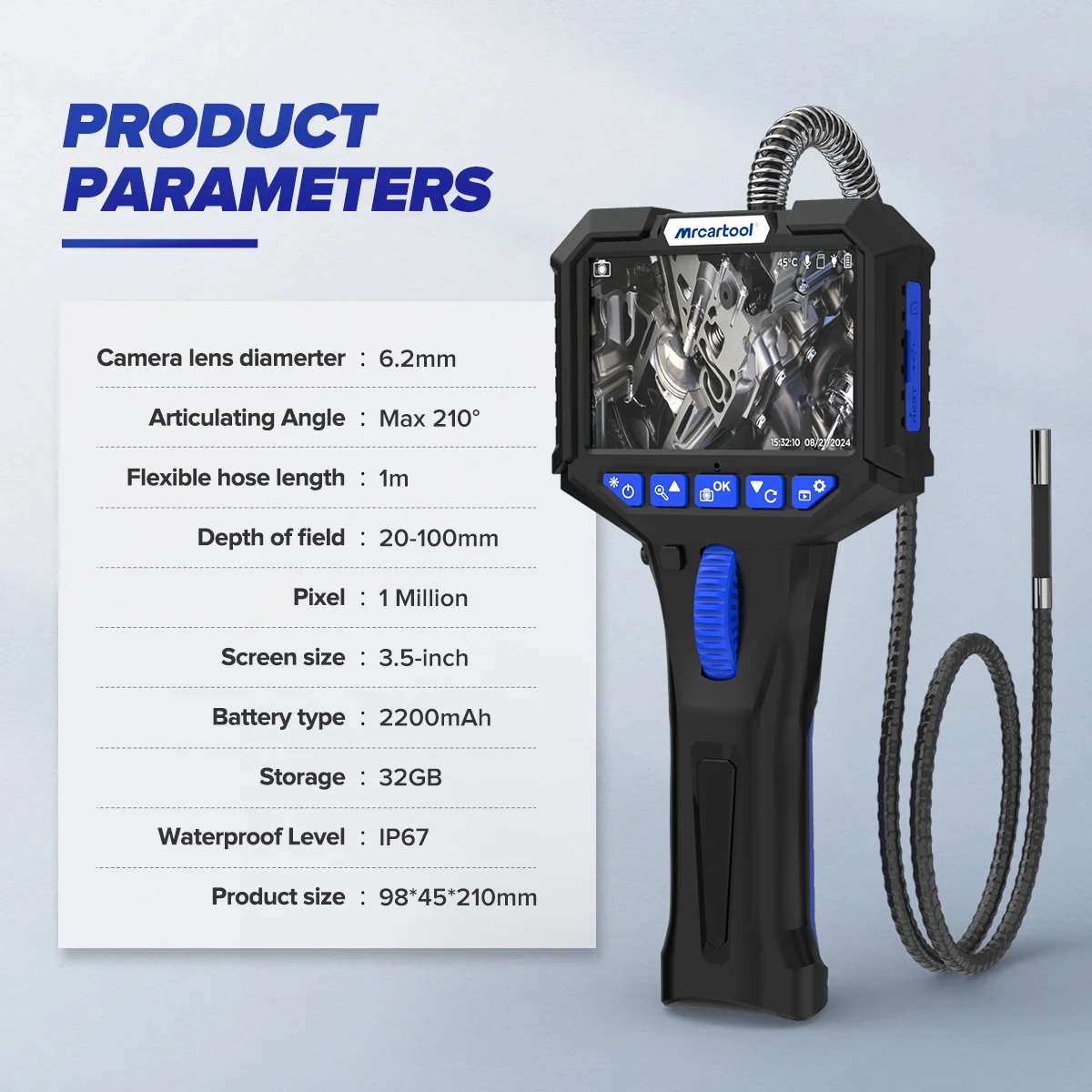 MRCARTOOL N150 ð ˻ 6.2mm , 1 鸸 HD  ī޶, 2200mAh ͸, 32GB    