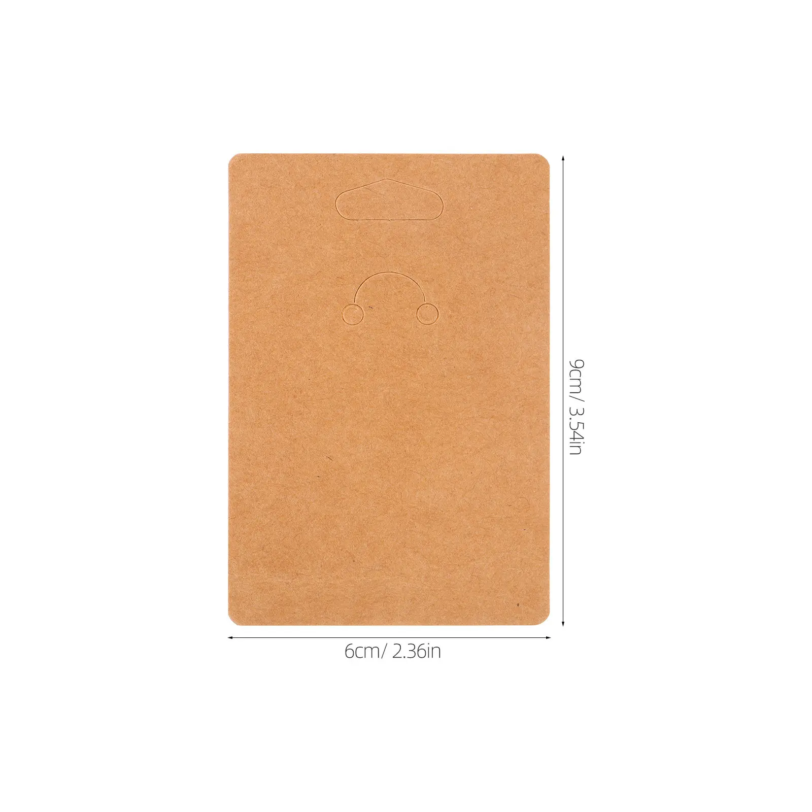 100Pcs 크래프트 종이 키체인 디스플레이 카드 보석 포장용 튼튼한 갈색 카드 열쇠고리 홀더 소형