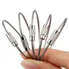 15CM Outdoor Tools EDC Camping Tools Tactical Equipment Multi Keychain Kit 304 Stainless Steel Wire Rope Keyring Travel Ch