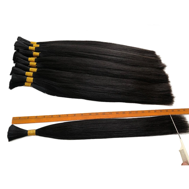 Straight Mega Bulk Human Hair For Braiding Brazilian Remy Hair Extensions 50g 100g Blonde Color Natural Bulk Of Weft 75cm