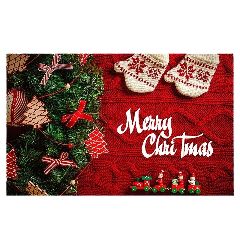 Christmas Carpet Thick Crystal Velvet Indoor