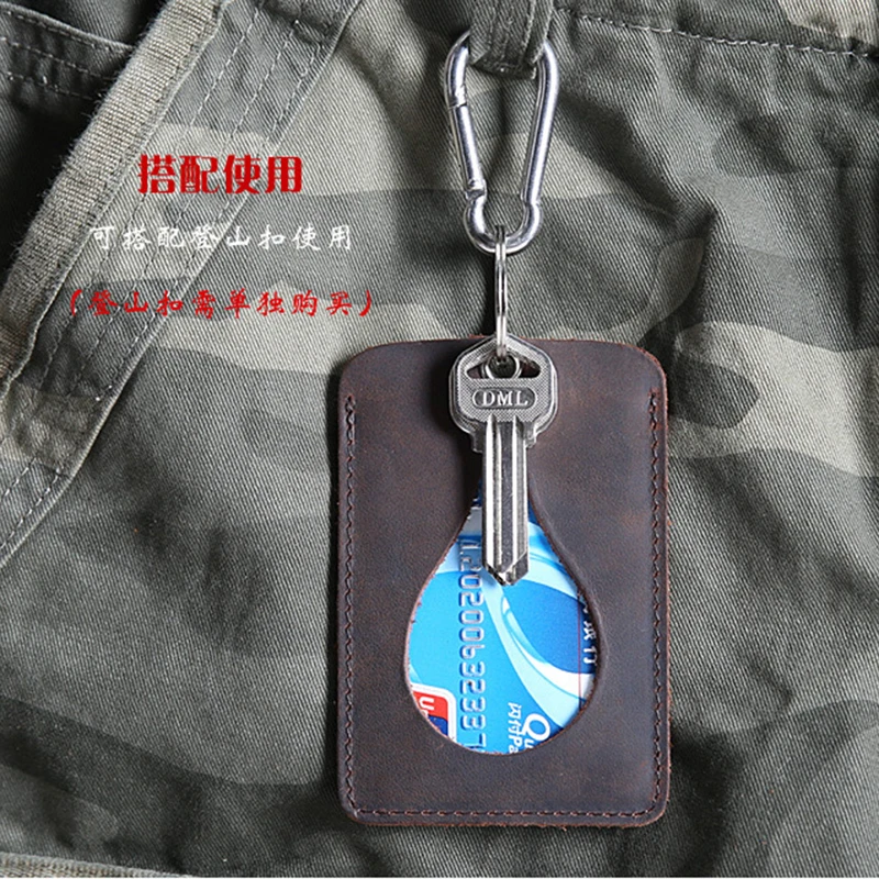 Genuine leather card holder for men to protect credit cards