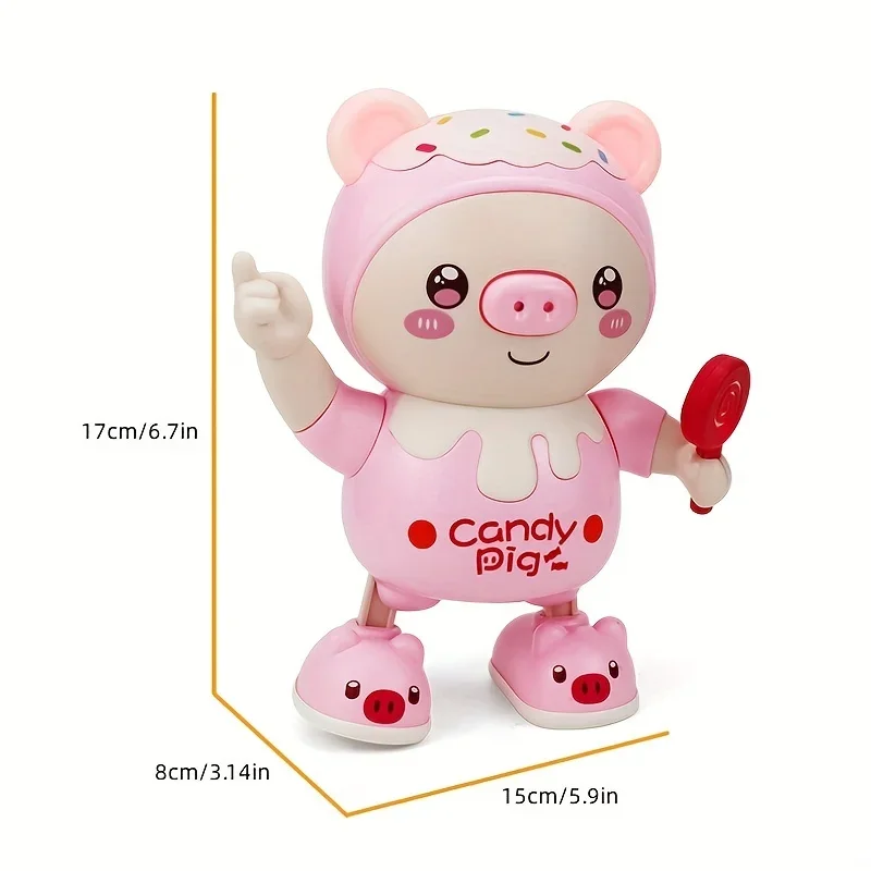 Electric piggy with music light move sing dance twist Pets Pig baby toys Walking Cute Smart early educational Doll for children 2