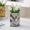 Nordic Ceramic Irregular Vase Electroplating Vase Living Room Office Decoration Simple Modern Flower Arrangement Home Decoration 3